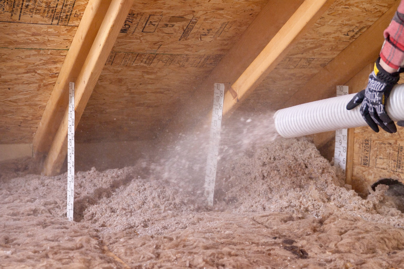 Blown-in insulation